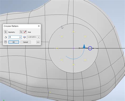 Geometry Pattern Fails for circular pattern .